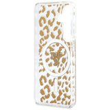Guess IML Leopard Print Triangle MagSafe Case til Samsung Galaxy S26 - Brunt