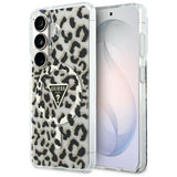 Guess IML Leopard Print Triangle MagSafe Case til Samsung Galaxy S26 - sort
