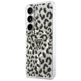 Guess IML Leopard Print Triangle MagSafe Case til Samsung Galaxy S26 - sort