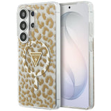 Guess IML Leopard Print Triangle MagSafe Case til Samsung Galaxy S26 Ultra - Brunt