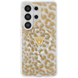 Guess IML Leopard Print Triangle MagSafe Case til Samsung Galaxy S26 Ultra - Brunt