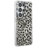Guess IML Leopard Print Triangle MagSafe Case til Samsung Galaxy S26 Ultra - sort