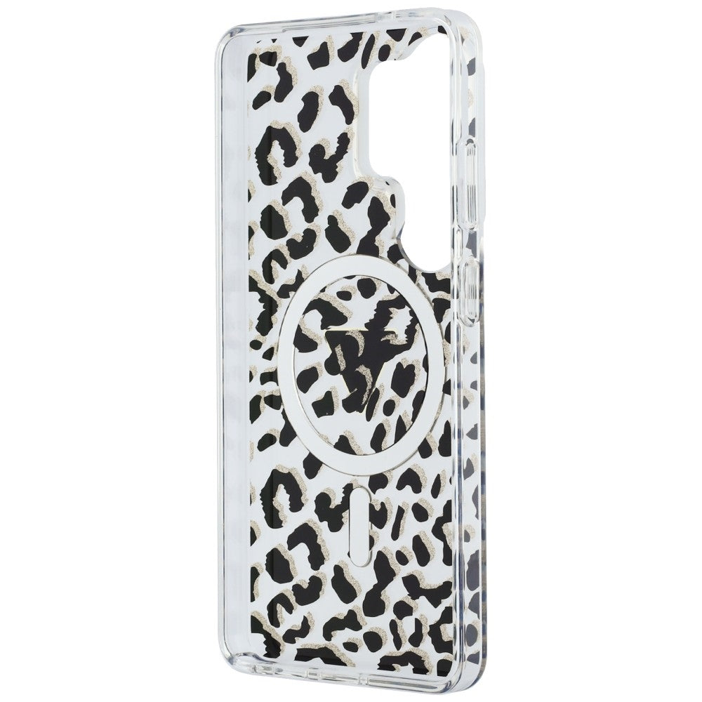 Guess IML Leopard Print Triangle MagSafe Case til Samsung Galaxy S26 Ultra - sort