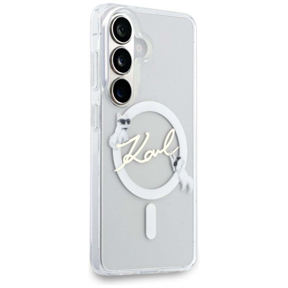Karl Lagerfeld IML KC Script MagSafe Case til Samsung Galaxy S26 Plus - gennemsigtigt