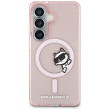 Karl Lagerfeld IML Peekaboo Choupette MagSafe Case til Samsung Galaxy S26 - Pink