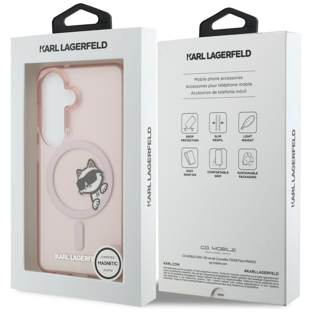 Karl Lagerfeld IML Peekaboo Choupette MagSafe Case til Samsung Galaxy S26 - Pink