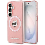 Karl Lagerfeld IML Gentaget Choupette MagSafe Case til Samsung Galaxy S26 Plus - Pink