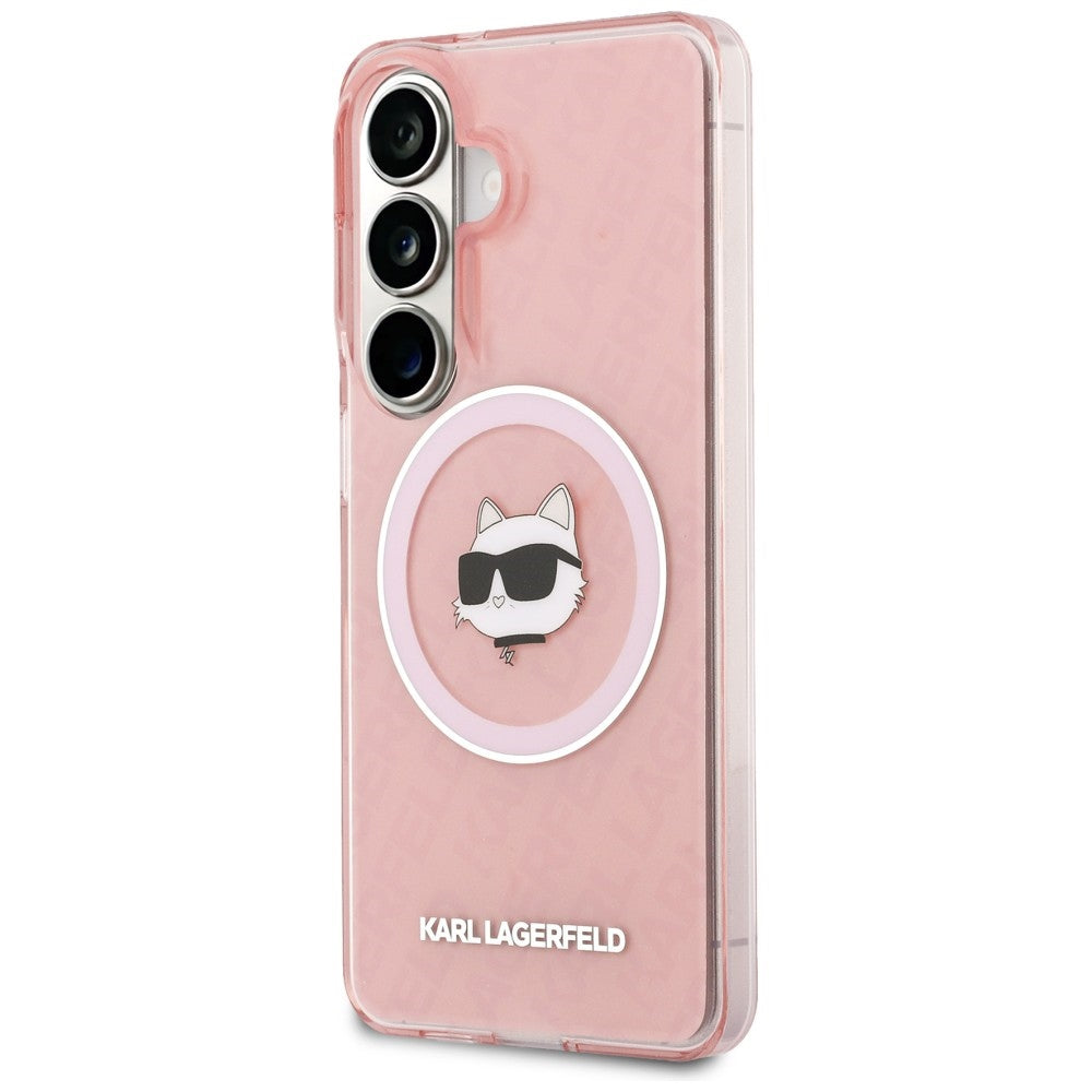 Karl Lagerfeld IML Gentaget Choupette MagSafe Case til Samsung Galaxy S26 Plus - Pink