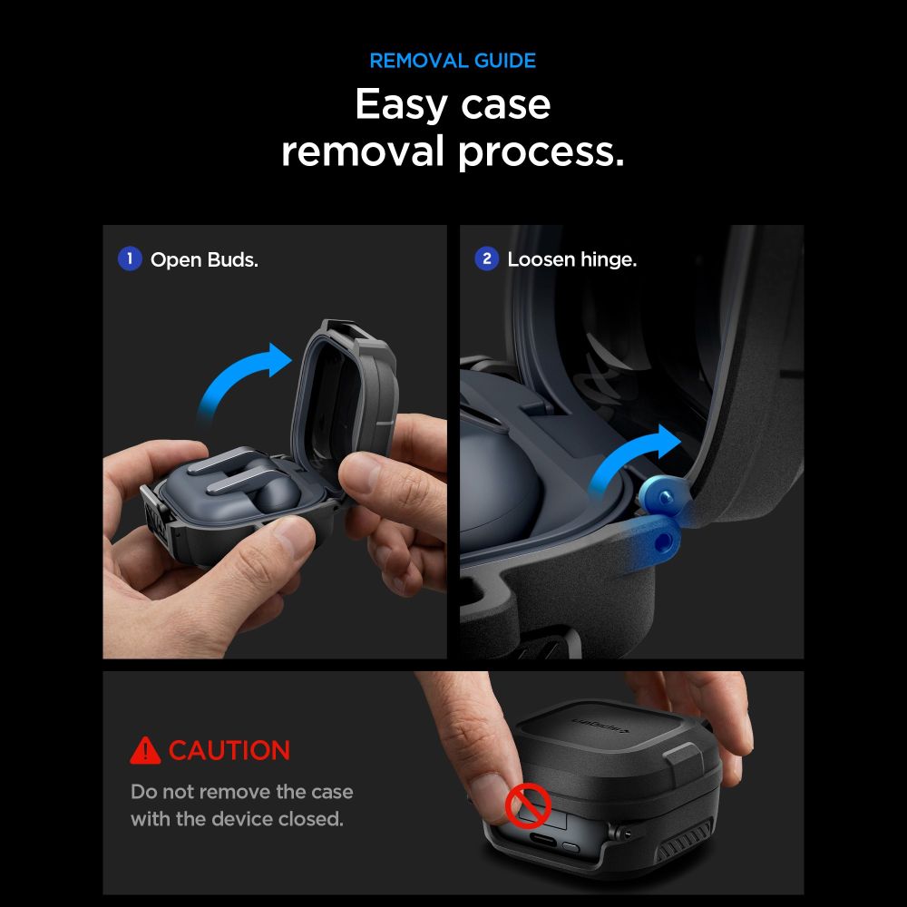 Spigen Lock Fit Case til Samsung Galaxy Buds 4 / 4 Pro - Matte Black