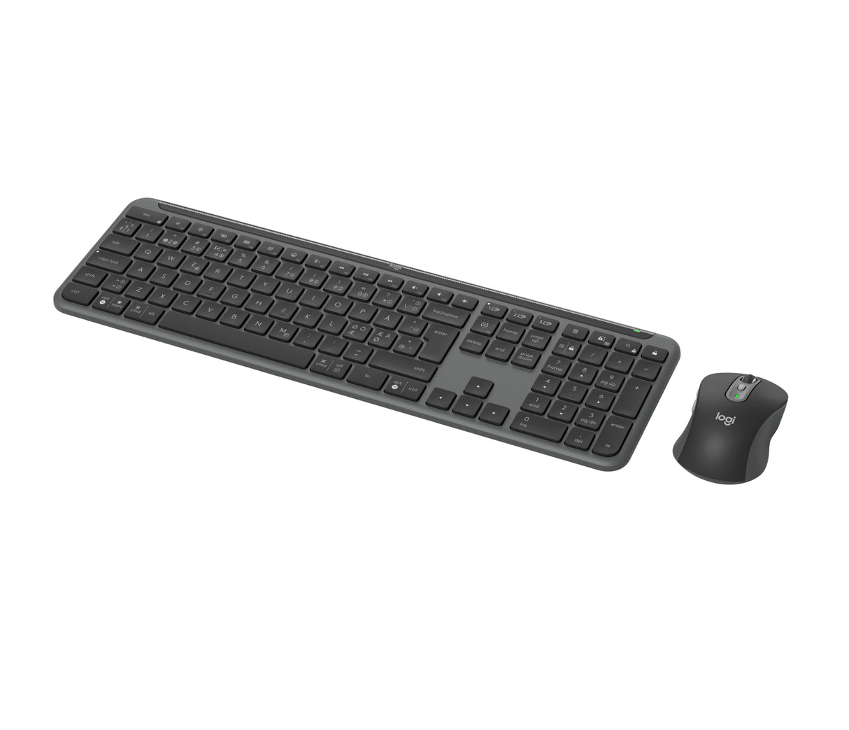 Logitech Signature Slim Combo MK950 - Graphite - Tastatur & Mus sæt - Nordisk - Grå