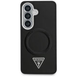 Guess Embossed Ring Triangle Logo MagSafe-kasse til Samsung Galaxy S26 - sort