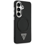 Guess Embossed Ring Triangle Logo MagSafe-kasse til Samsung Galaxy S26 - sort
