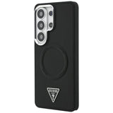 Guess Embossed Ring Triangle Logo MagSafe Case til Samsung Galaxy S26 Ultra - sort