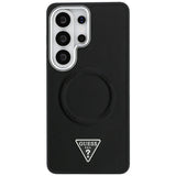 Guess Embossed Ring Triangle Logo MagSafe Case til Samsung Galaxy S26 Ultra - sort