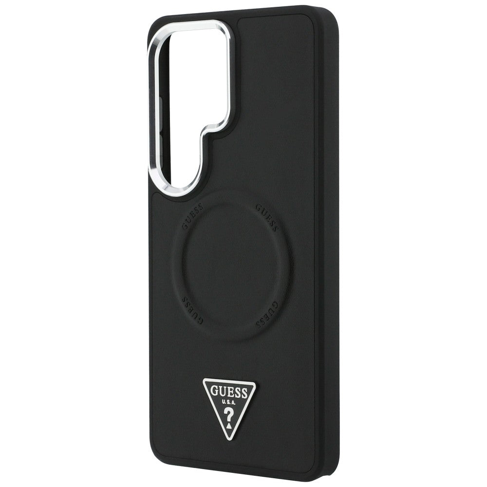 Guess Embossed Ring Triangle Logo MagSafe Case til Samsung Galaxy S26 Ultra - sort