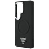 Guess Embossed Ring Triangle Logo MagSafe Case til Samsung Galaxy S26 Ultra - sort