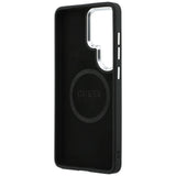 Guess Embossed Ring Triangle Logo MagSafe Case til Samsung Galaxy S26 Ultra - sort