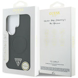 Guess Embossed Ring Triangle Logo MagSafe Case til Samsung Galaxy S26 Ultra - sort