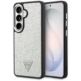 Guess Fixed Glitter Triangle MagSafe-kasse til Samsung Galaxy S26+ - sølv