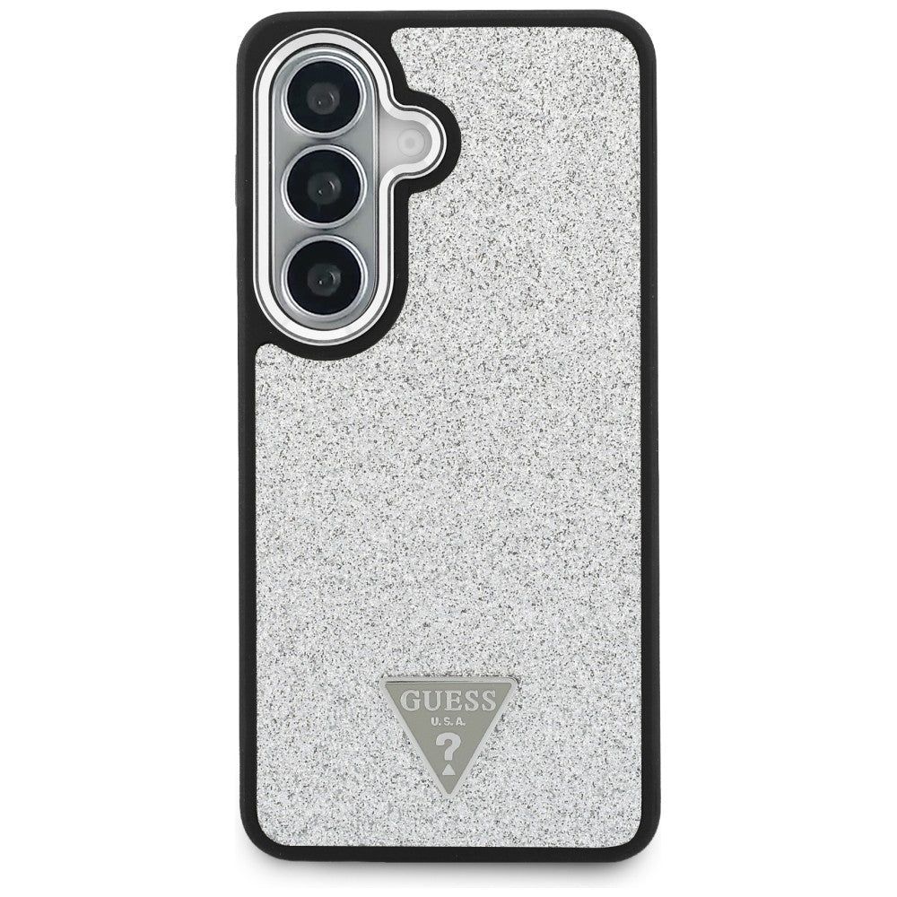 Guess Fixed Glitter Triangle MagSafe-kasse til Samsung Galaxy S26+ - sølv