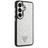 Guess Fixed Glitter Triangle MagSafe-kasse til Samsung Galaxy S26+ - sølv