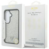 Guess Fixed Glitter Triangle MagSafe-kasse til Samsung Galaxy S26+ - sølv