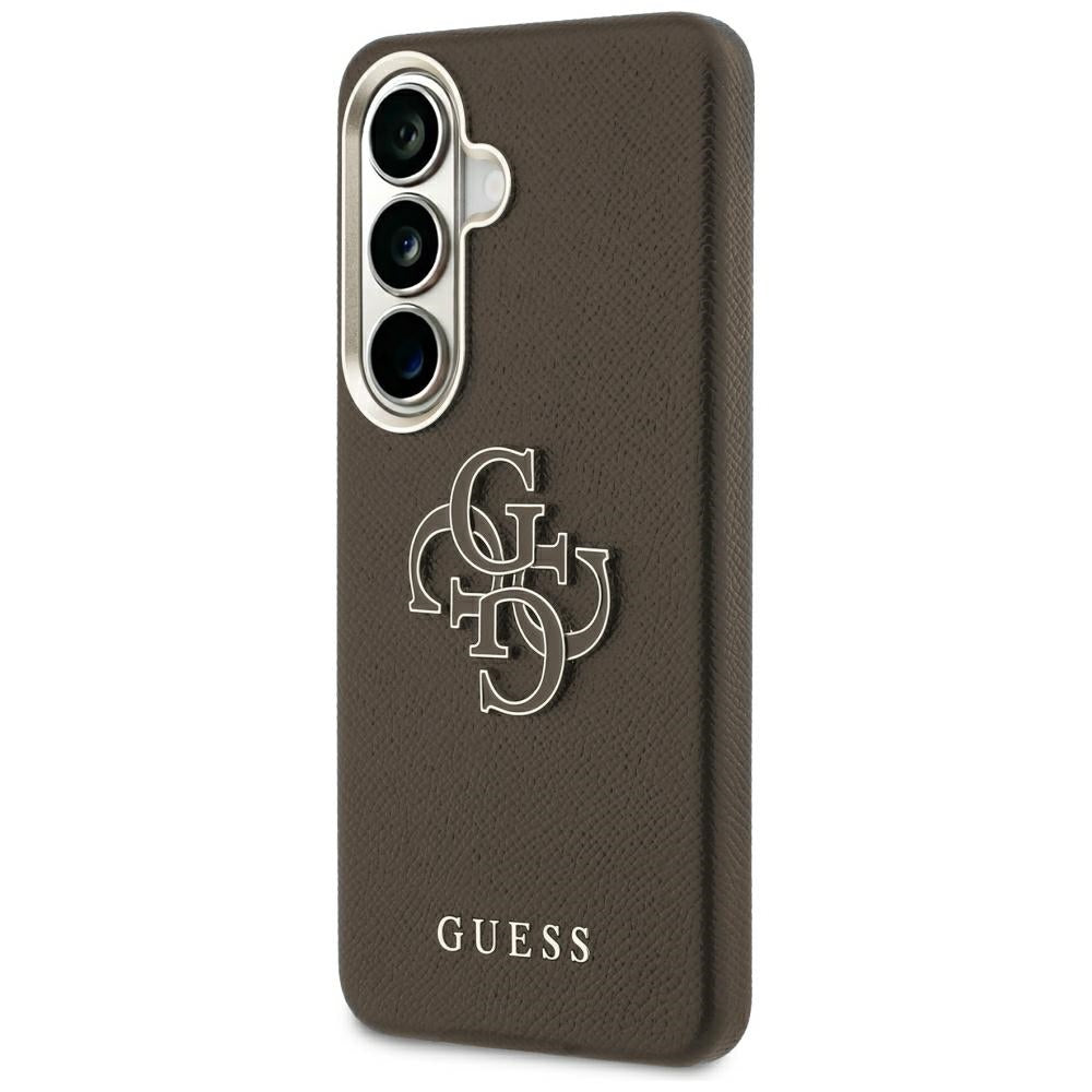 Guess Grained Big 4G Metal Logo Case til Samsung Galaxy S26 - Brunt