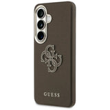 Guess Grained Big 4G Metal Logo Case til Samsung Galaxy S26 - Brunt