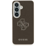 Guess Grained Big 4G Metal Logo Case til Samsung Galaxy S26 - Brunt