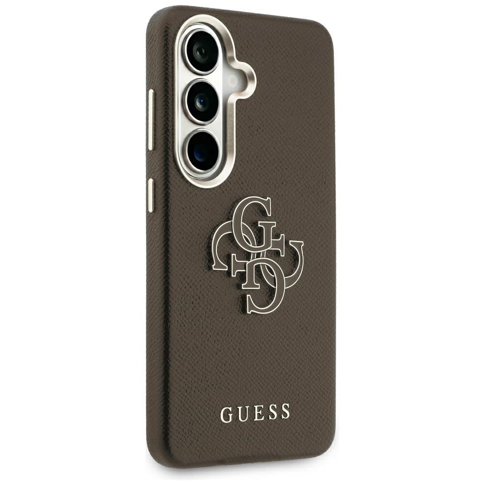 Guess Grained Big 4G Metal Logo Case til Samsung Galaxy S26 - Brunt