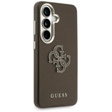 Guess Grained Big 4G Metal Logo Case til Samsung Galaxy S26 - Brunt