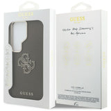 Guess Grained Big 4G Metal Logo Case til Samsung Galaxy S26 Ultra - Brown