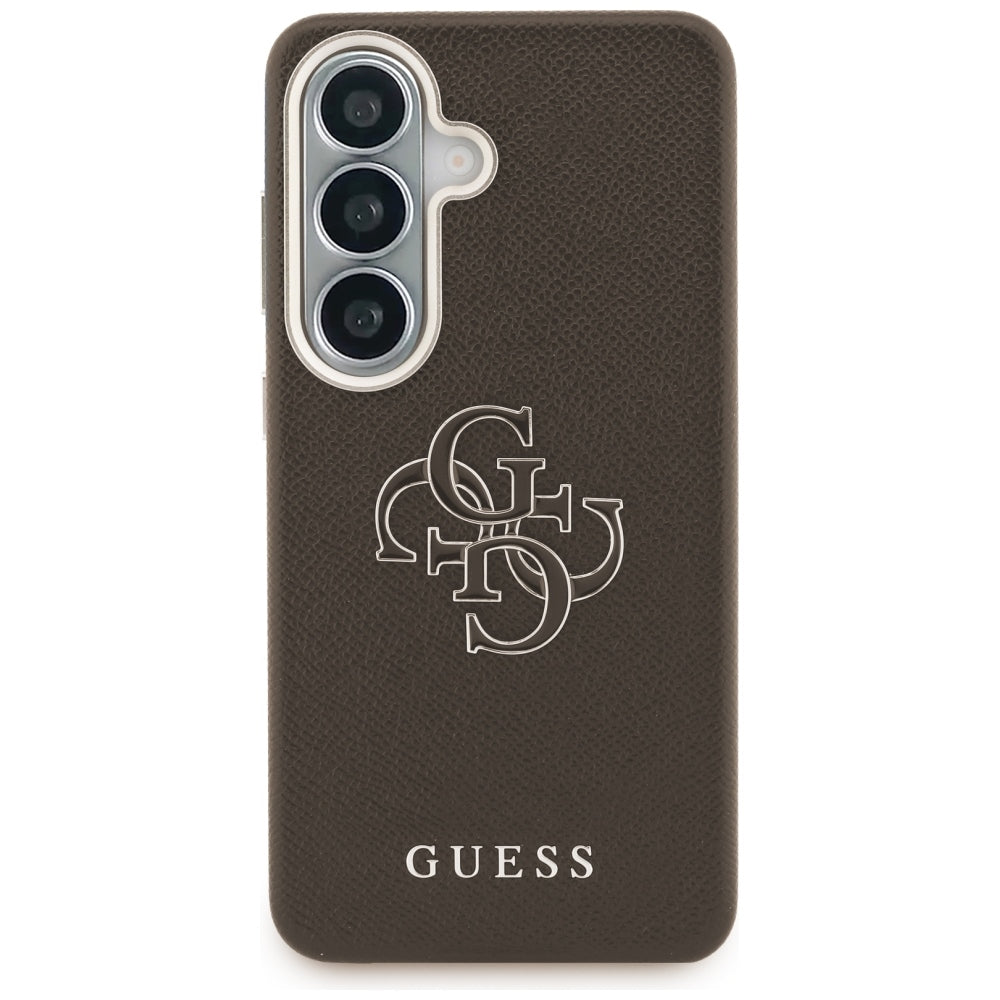 Guess Grained Big 4G Metal Logo Case til Samsung Galaxy S26+ - Brunt