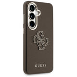 Guess Grained Big 4G Metal Logo Case til Samsung Galaxy S26+ - Brunt