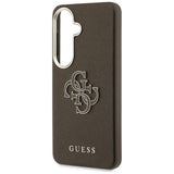 Guess Grained Big 4G Metal Logo Case til Samsung Galaxy S26+ - Brunt