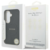 Guess Saffiano Peony Embossed Ring MagSafe-kasse til Samsung Galaxy S26 - sort
