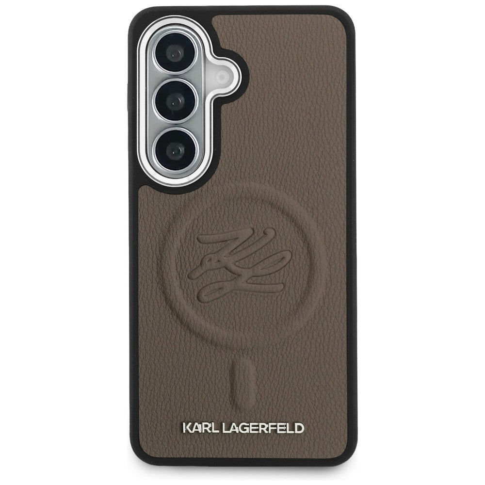 Karl Lagerfeld Embossed Ring Initialer MagSafe Case til Samsung Galaxy S26 - Brown