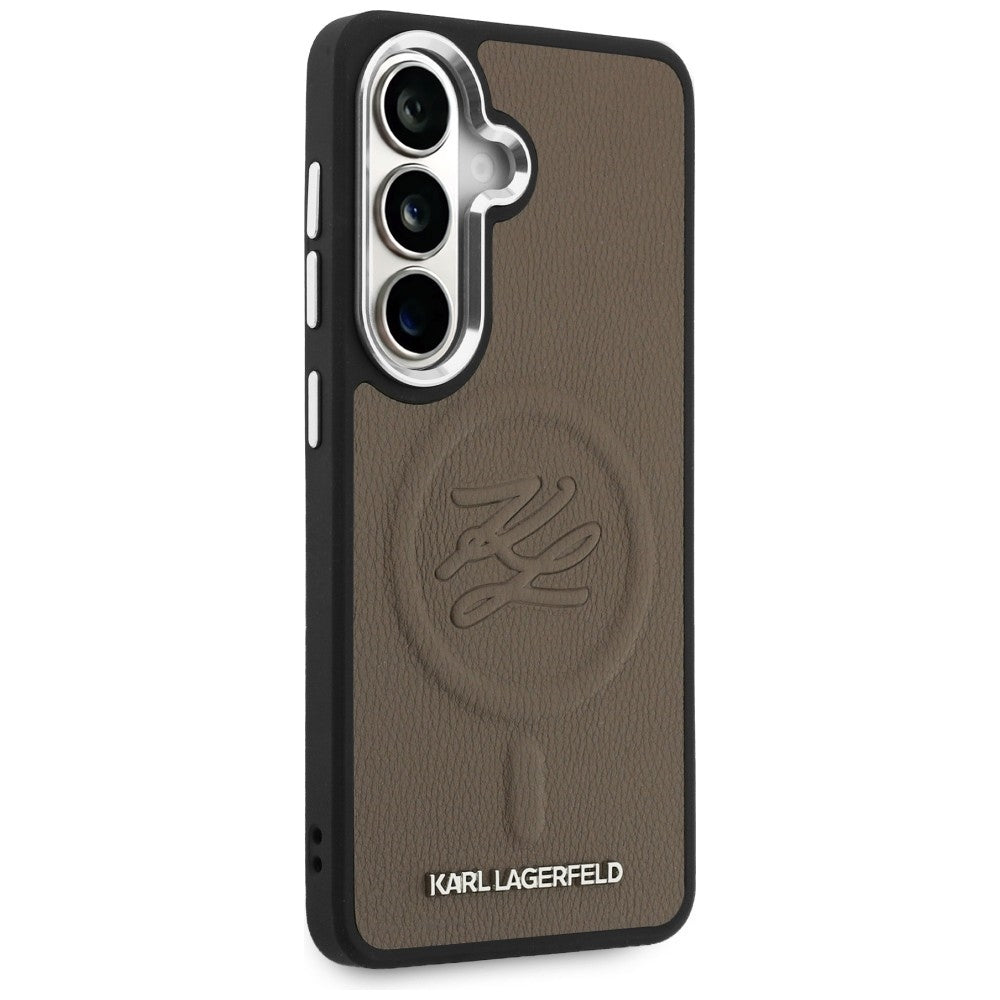 Karl Lagerfeld Embossed Ring Initialer MagSafe Case til Samsung Galaxy S26 - Brown
