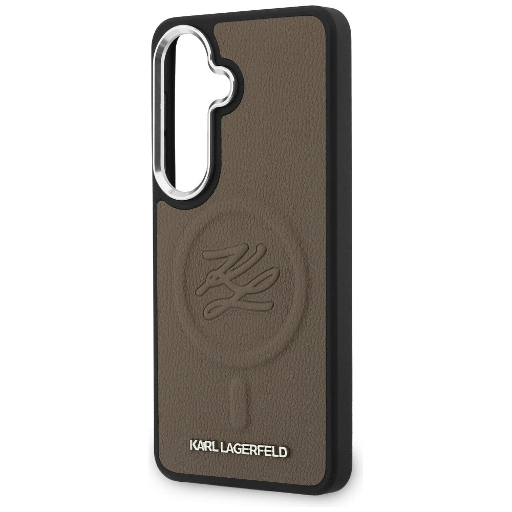 Karl Lagerfeld Embossed Ring Initialer MagSafe Case til Samsung Galaxy S26 - Brown