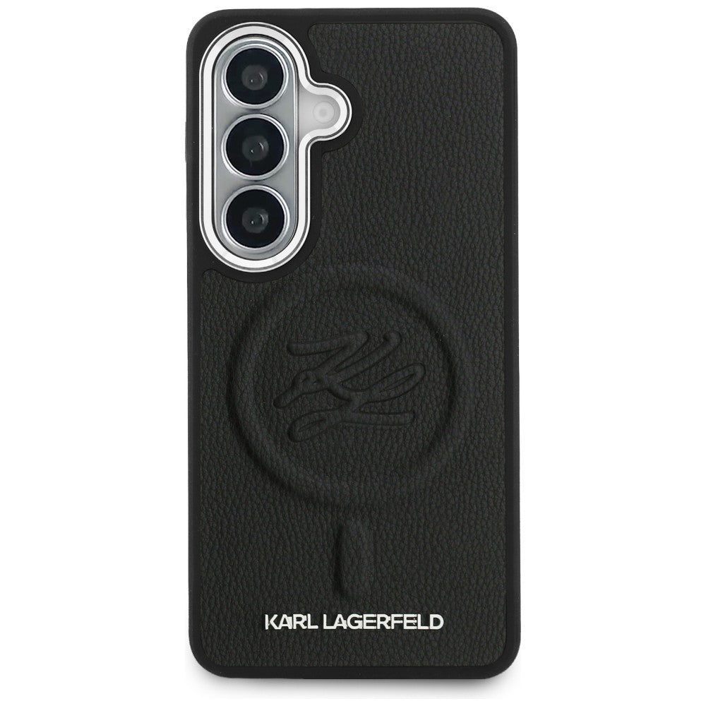 Karl Lagerfeld Embossed Ring Initialer MagSafe Case til Samsung Galaxy S26 - sort