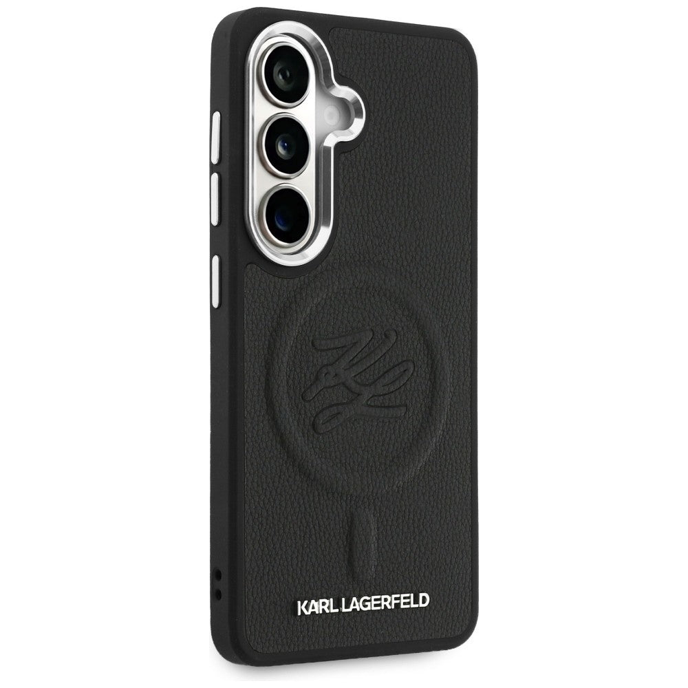 Karl Lagerfeld Embossed Ring Initialer MagSafe Case til Samsung Galaxy S26 - sort