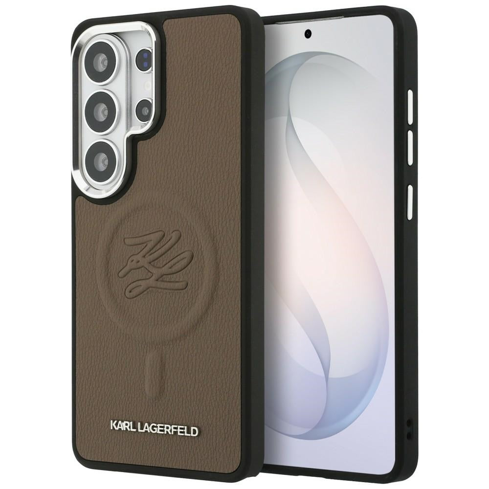 Karl Lagerfeld Embossed Ring Initialer MagSafe Case til Samsung Galaxy S26 Ultra - Brown