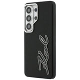 Karl Lagerfeld Grained Signature Metal Resin Logo Case til Samsung Galaxy S26 Ultra - sort