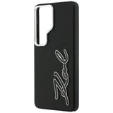 Karl Lagerfeld Grained Signature Metal Resin Logo Case til Samsung Galaxy S26 Ultra - sort