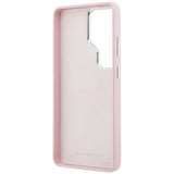 Karl Lagerfeld Grained Signature Metal Resin Logo Case til Samsung Galaxy S26 Ultra - Pink