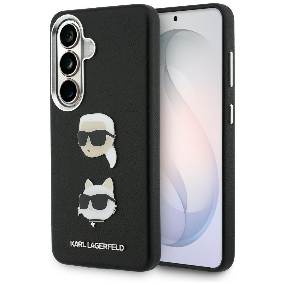 Karl Lagerfeld Saffiano Dobbelthovedet metalfoder til Samsung Galaxy S26 - sort