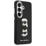 Karl Lagerfeld Saffiano Dobbelthovedet metalfoder til Samsung Galaxy S26 - sort