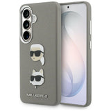 Karl Lagerfeld Saffiano Double Heads Metallkasse til Samsung Galaxy S26 - sølv