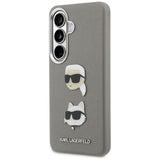 Karl Lagerfeld Saffiano Double Heads Metallkasse til Samsung Galaxy S26 - sølv