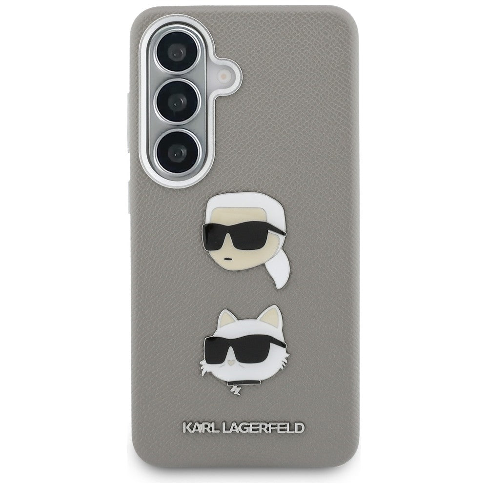 Karl Lagerfeld Saffiano Double Heads Metallkasse til Samsung Galaxy S26 - sølv